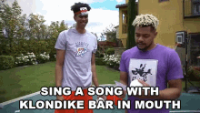 Sing A Song With Klondike Bar In Mouth Challenge GIF - Sing A Song With Klondike Bar In Mouth Sing A Song Klondike Bar In Mouth GIFs