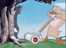 tom and jerry lawn mower funny