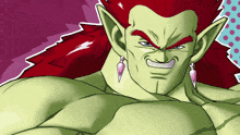 a close up of a cartoon character with red hair