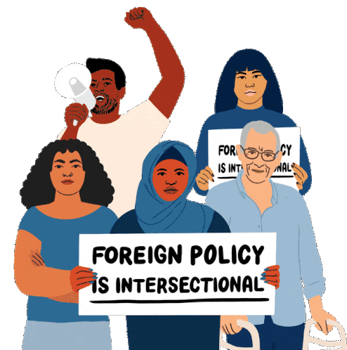 Foreign Policy Is Intersectional Intersectional Sticker - Foreign Policy Is Intersectional Intersectional Foreign Policy Stickers