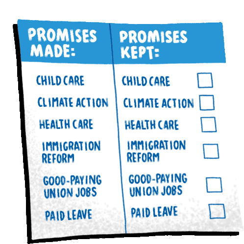 Build Back Better Promises Made Sticker