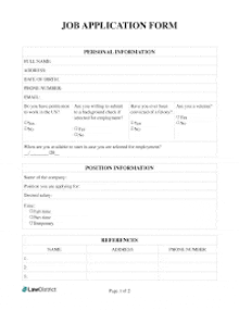 it is a job application form with a lot of information .
