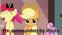 My Little Pony Applejack GIF - My Little Pony Applejack Im Surrounded By Idiots GIFs