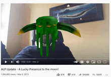 a video titled alp update a lucky presence to the moon is being played on youtube