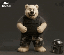 a cartoon character wearing a helmet with the words this is the way