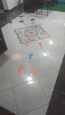 entrance footprints hand prints prints