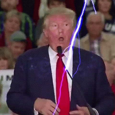 Trump Lightning GIF - Trump Lightning Funny - Discover & Share GIFs