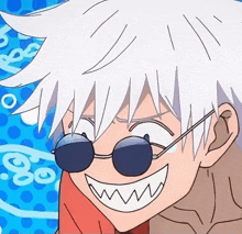 a close up of a cartoon character wearing sunglasses and making a face