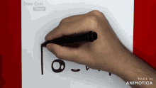 a person is drawing a picture with a marker and the words draw cute things are visible