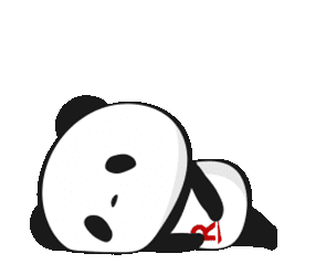 R Panda Tired Sticker - R Panda Tired Sad Stickers