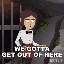 We Gotta Get Out Of Here Reagan Ridley GIF - We Gotta Get Out Of Here Reagan Ridley We Should Leave Now GIFs