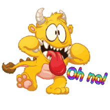 oh no animated monster stickers