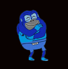 a blue rocket with the word ron on the side