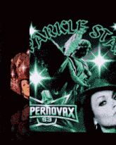 a poster for pernovax s3 shows a woman in a cowboy hat