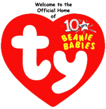 beanie babies welcome official home 10yrs ty
