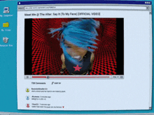 a computer screen shows a video titled meet me @ the altar say it to my face official video