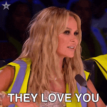 They Love You Amanda Holden GIF - They Love You Amanda Holden Britains Got Talent GIFs