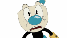 you can never take it off mugman the cuphead show never remove it it stays on forever