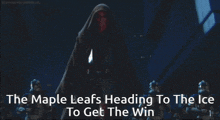 the maple leafs heading to the ice to win