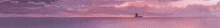 a painting of a person in a boat in the ocean at sunset .