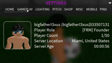 a person holding a soccer ball standing on a field in front of a settings screen