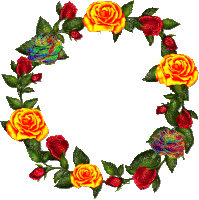 Böbe Giffjei Multi Color Sticker - Böbe Giffjei Multi Color Rose Wreath Stickers
