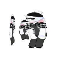 a pixel art of a cartoon character wearing a plaid shirt and hat .
