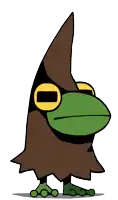 a cartoon frog wearing sunglasses and a hat