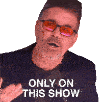 Only On This Show Simon Cowell Sticker