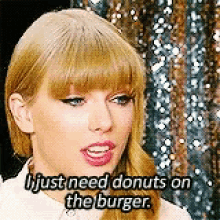 Taylor Swift Donuts GIF - Taylor Swift Donuts Burger GIFs