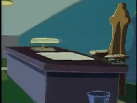 Von Zell plays golf in his office