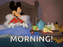 Mickey Mouse Pluto GIF - Mickey Mouse Pluto Breakfast In Bed GIFs