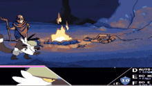 a cartoon drawing of a man standing next to a fire with the number 10 on the bottom right