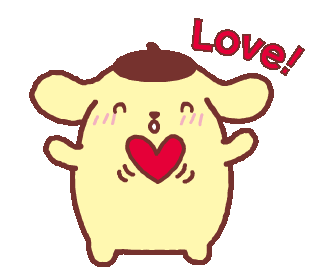Pompompurin Heart Sticker - Pompompurin Heart Love Stickers