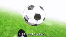a soccer ball is being kicked in the air by a person