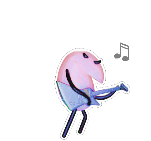 Rock On Rocking Out Sticker - Rock On Rocking Out Playing Guitar Stickers