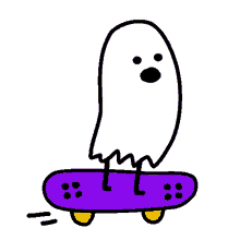 ghost skate skate ghost skateboard illustation