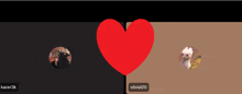 a picture of a heart with the name kacer3k and olivia120