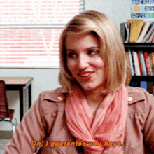 glee quinn fabray oh i guarantee you have you have my word guarantee