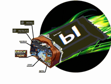 a drawing of a server with the letters bi written on it