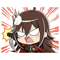 a cartoon drawing of a girl with a surprised expression