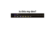 a screenshot of a discord conversation with the question " is this my dev "