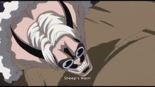 a cartoon character says sheep 's horn in a cartoon
