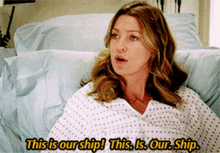 Greys Anatomy Meredith Grey GIF - Greys Anatomy Meredith Grey This Is Our Ship GIFs