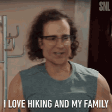 I Love Hiking And My Family Kyle Mooney GIF - I Love Hiking And My Family Kyle Mooney Saturday Night Live GIFs