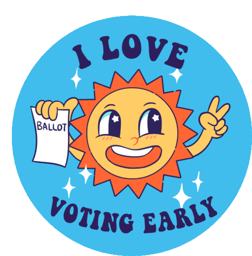Vote I Voted Early Sticker - Vote I Voted Early Aribennett Stickers