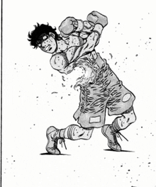 a black and white drawing of a man in boxing gloves and shorts .