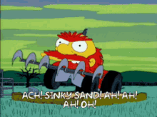 groundskeeper willie nightmare treehouse of horror the simpsons quick sand