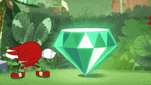 Knuckles Master Emerald GIF - Knuckles Master Emerald Sonic Mania Adventures GIFs