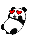 Cute Panda Sticker - Cute Panda Heart Eyes Stickers